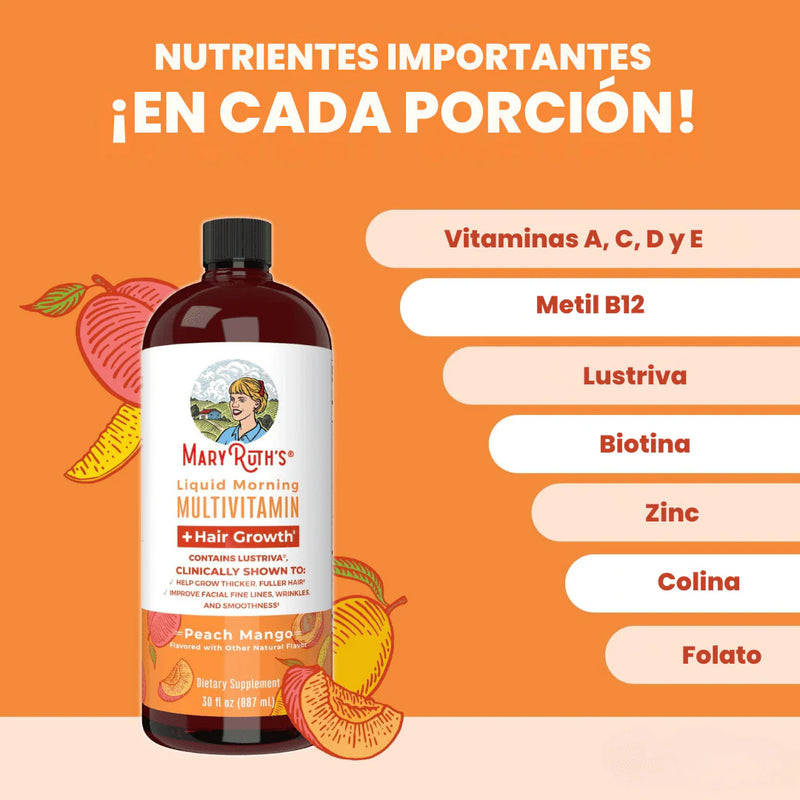 Multivitaminico liquido | Mejora tu Cabello, Uñas y Energía + ENVÍO GRATIS.