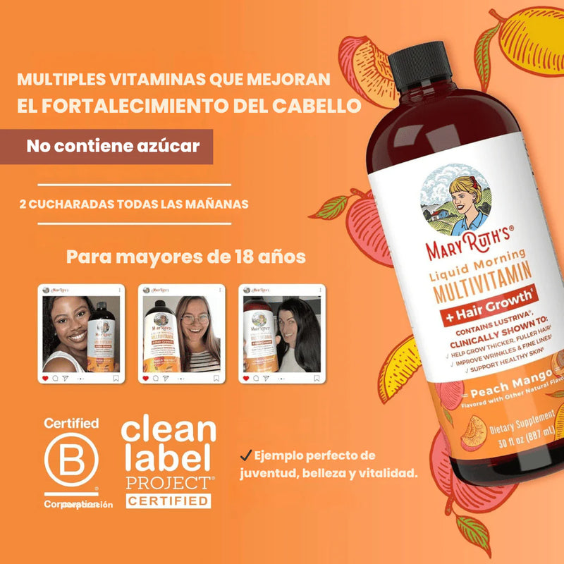 Multivitaminico liquido | Mejora tu Cabello, Uñas y Energía + ENVÍO GRATIS.