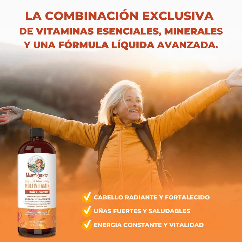 Multivitaminico liquido | Mejora tu Cabello, Uñas y Energía + ENVÍO GRATIS.